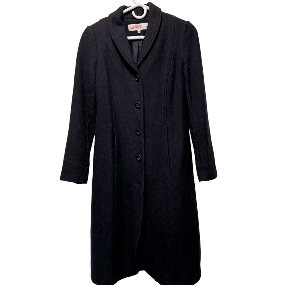 Vintage Les Uniformes de Balenciaga Navy Blue Long Coat